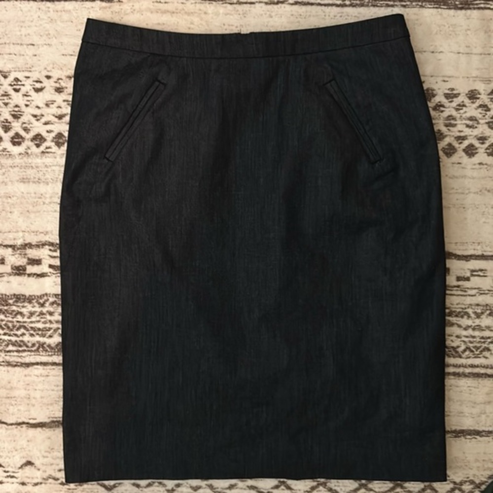 Anne Taylor LOFT denim pencil skirt, 0 petite